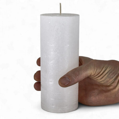 Kerze Rustic 'Weiss' Ø70mm Höhe 170mm