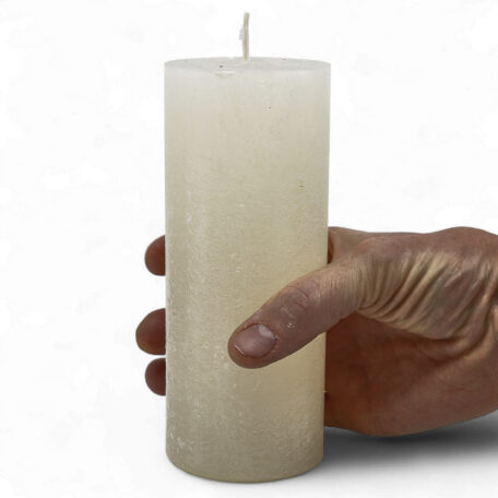Kerze Rustic 'Wollweiss' Ø70mm Höhe 170mm