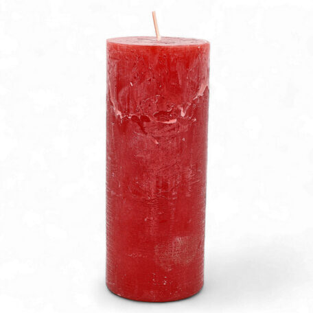 Kerze Rustic 'Rubinrot' Ø70mm Höhe 170mm