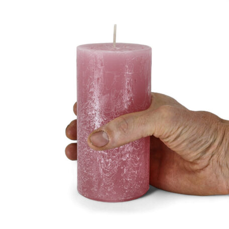 Kerze Rustic 'Antikrosa' Ø70mm Höhe 140mm