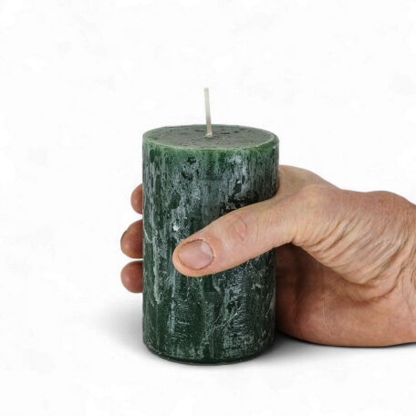Kerze Rustic 'Jägergrün' Ø70mm Höhe 110mm