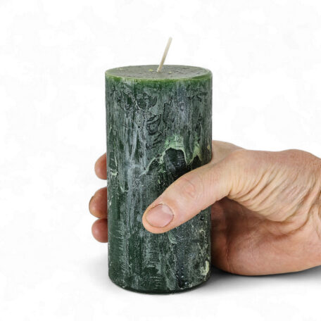 Kerze Rustic 'Jägergrün' Ø70mm Höhe 140mm