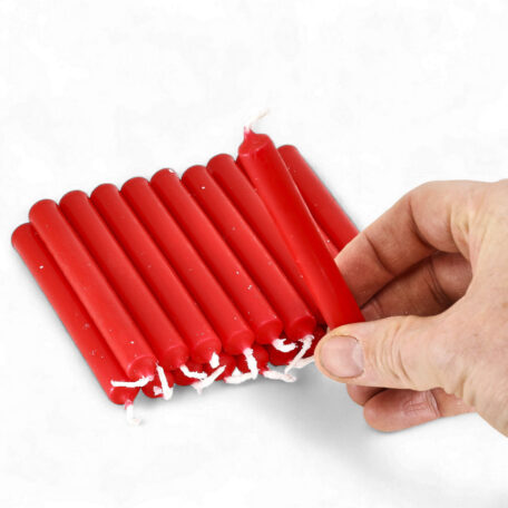 Baumkerzen h105mm d13mm rubinrot - 20 Stück