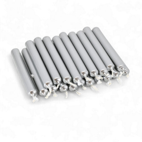 Baumkerzen h105mm d13mm silber - 20 Stück