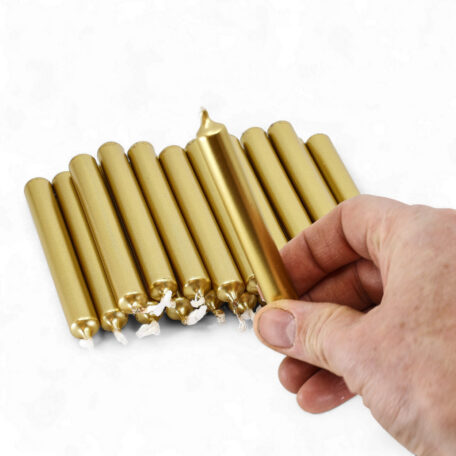 Baumkerzen h105mm d13mm gold - 20 Stück