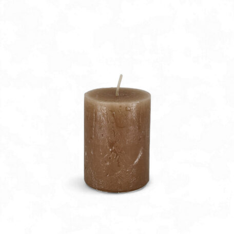 Kerze Rustic 'Erdnuss' Ø60mm Höhe 80mm