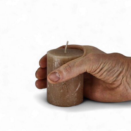 Kerze Rustic 'Erdnuss' Ø60mm Höhe 80mm