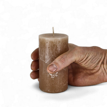 Kerze Rustic 'Erdnuss' Ø60mm Höhe 110mm