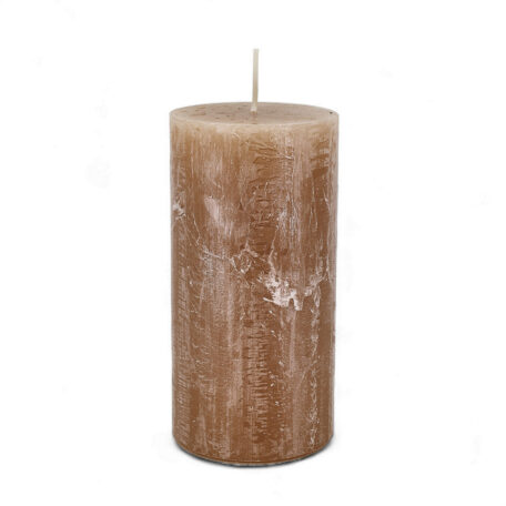 Kerze Rustic 'Erdnuss' Ø70mm Höhe 140mm