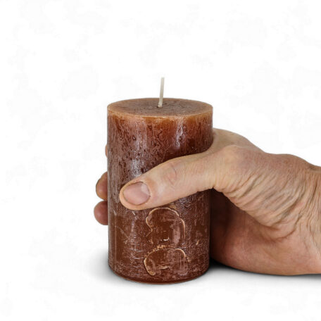 Kerze Rustic 'Marone' Ø70mm Höhe 110mm