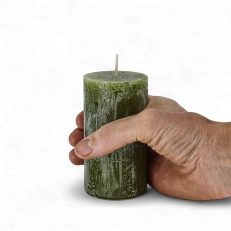 Kerze Rustic 'Olive' Ø60mm Höhe 80mm