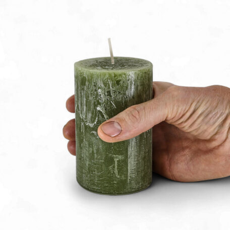 Kerze Rustic 'Olive' Ø60mm Höhe 110mm