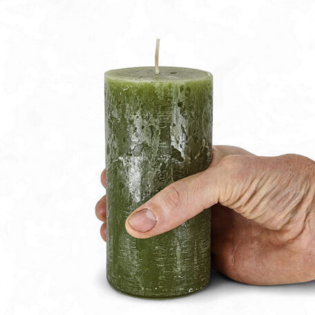 Kerze Rustic 'Olive' Ø70mm Höhe 140mm
