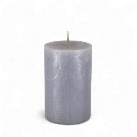 Kerze Rustic 'Silbergrau' Ø70mm Höhe 110mm