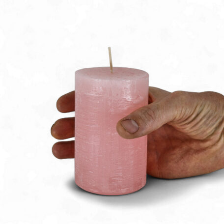 Kerze Rustic 'Softrosa' Ø70mm Höhe 110mm