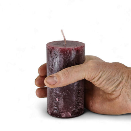 Kerze Rustic 'altrot' Ø60mm Höhe 110mm