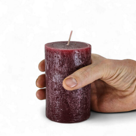 Kerze Rustic 'altrot' Ø70mm Höhe 110mm