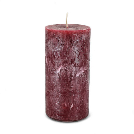 Kerze Rustic 'altrot' Ø70mm Höhe 140mm