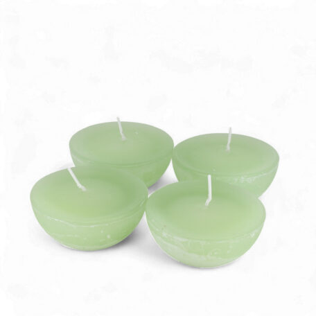 Schwimmkerzen 'Rustic' d80mm softgrün