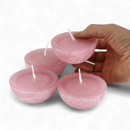 Schwimmkerzen 'Rustic' d80mm antikrosa