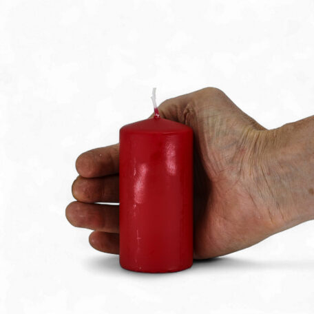 Bougie ronde 'rouge carmin' Ø50mm - hauteur 100mm