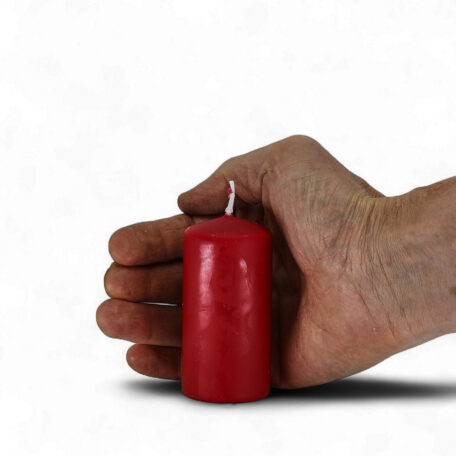 Bougie ronde 'rouge carmin' Ø40mm - hauteur 80mm
