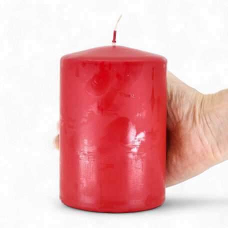 Bougie ronde 'rouge carmin' Ø100mm hauteur 150mm