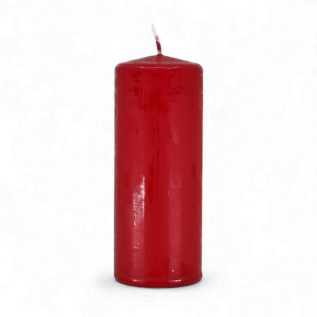 Bougie ronde 'rouge carmin' Ø60mm hauteur 150mm