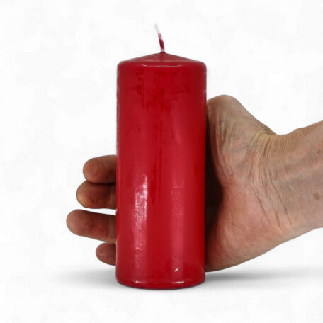 Bougie ronde 'rouge carmin' Ø60mm hauteur 150mm