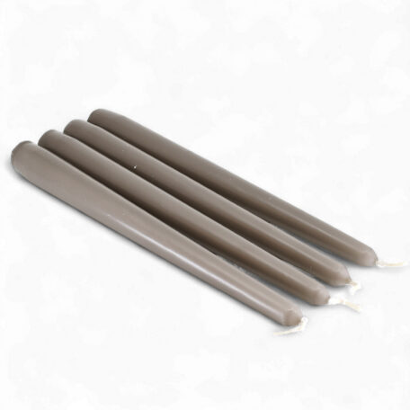 Spitzkerzen 245/24mm 'Helles Taupe' à 4 Stück