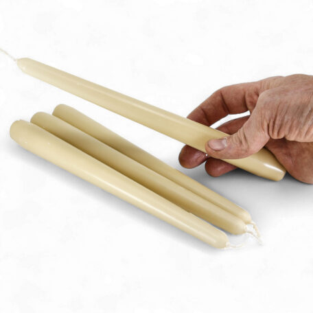 Spitzkerzen 245/24mm 'Haferbeige' à 4 Stück