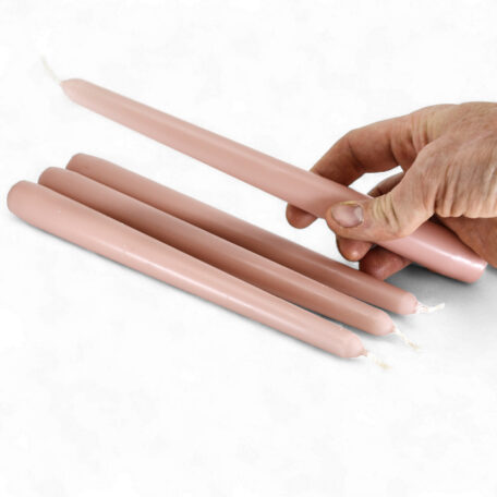 Spitzkerzen 245/24mm 'Nebliges Rosa' à 4 Stück