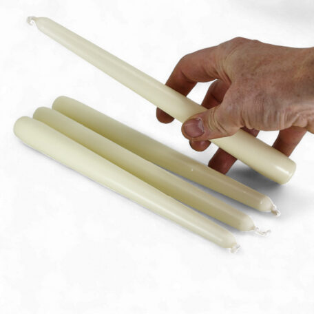 Bougies pointues 245/24mm 'Perle douce' à 4 pièces