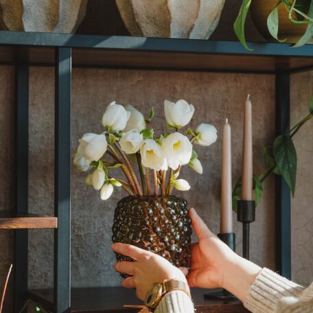 Fleurs d'hellébore 25cm en bouquet de 10