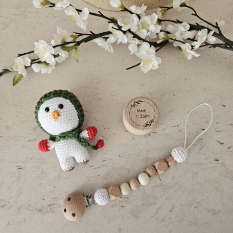 Set de 3 bonshommes de neige au crochet