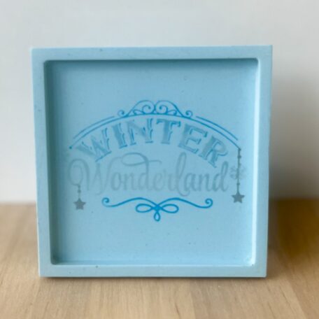 Quadratisches Tablett Winter Wonderland