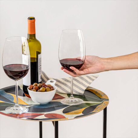 Verspielter Beistelltisch 'Leaves', Ø 46 cm