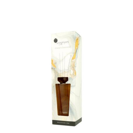 Reed Diffuser inkl Glas und Stäbchen XL 500 ml Cone Orange & Zirbe