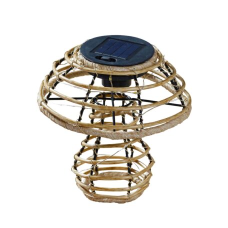 Lampe solaire en rotin GlowCap