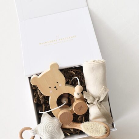 Boîte cadeau pour bébé Beige 