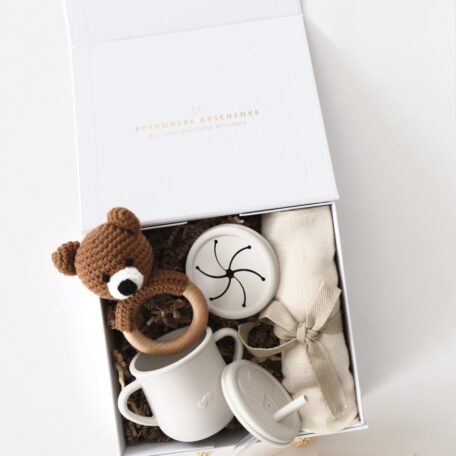 Boîte cadeau pour bébé Beige 