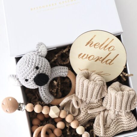 Boîte cadeau pour bébé Beige 