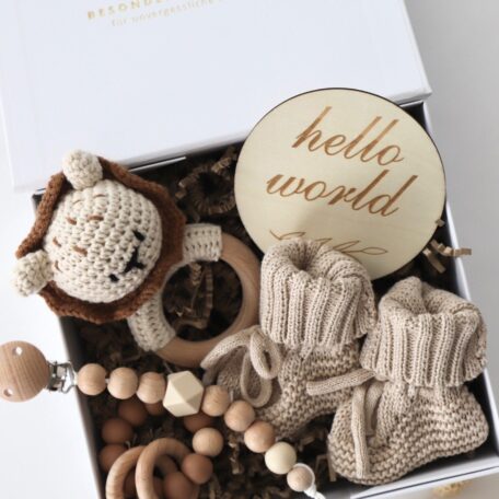 Boîte cadeau pour bébé Beige 