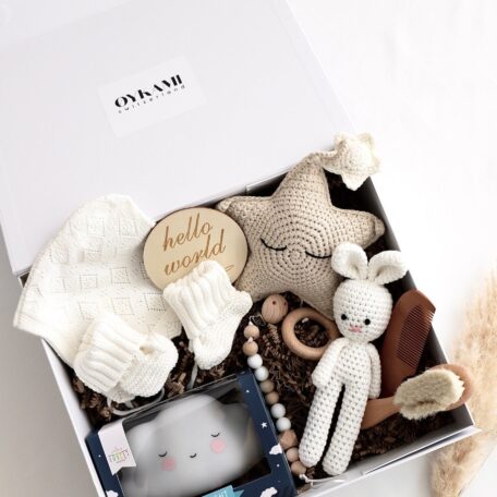 Baby Geschenkbox Neutrale Farben 