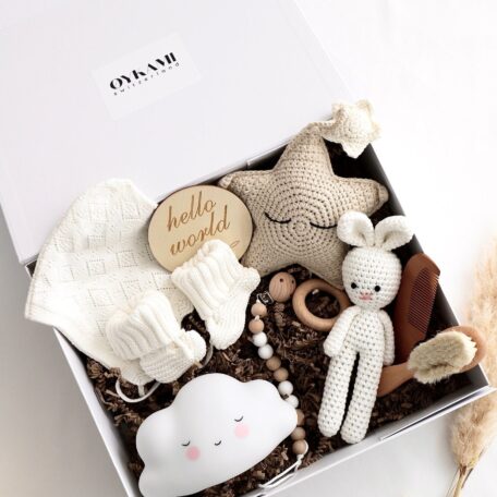 Baby Geschenkbox Neutrale Farben 