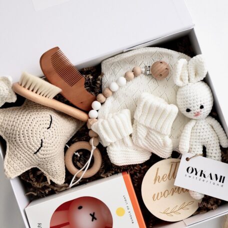 Baby Geschenkbox Neutrale Farben 