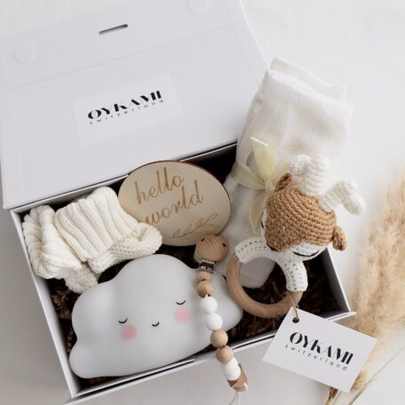 Baby Geschenkbox Neutrale Farben 