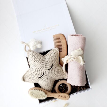 Boîte cadeau bébé rose - 