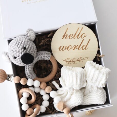 Boîte cadeau bébé blanche 