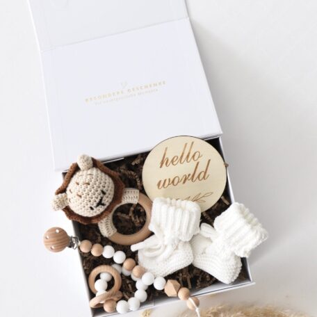 Boîte cadeau bébé blanche 